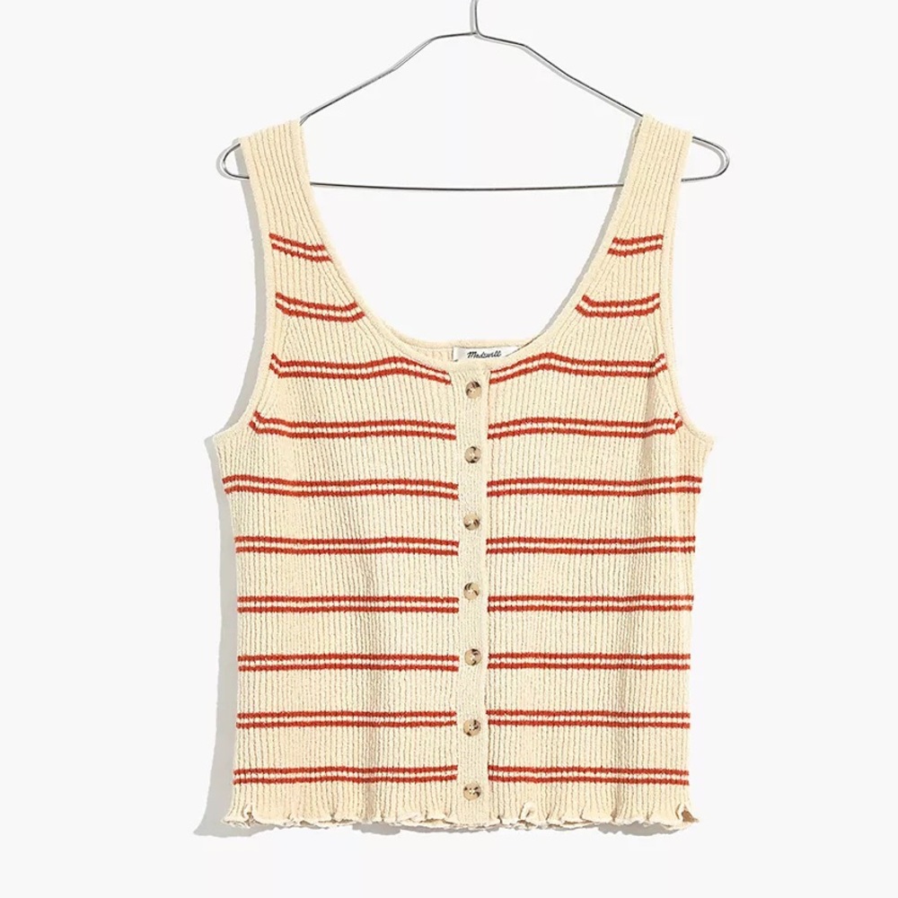 Madewell Kingston button front sweater tank